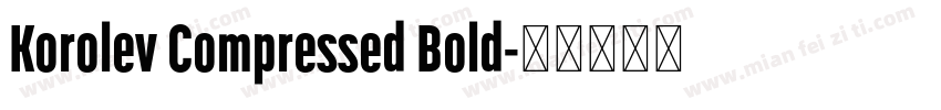 Korolev Compressed Bold字体转换
